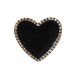 Crocs Jibbitz™ charms Black Heart with Gold Outline